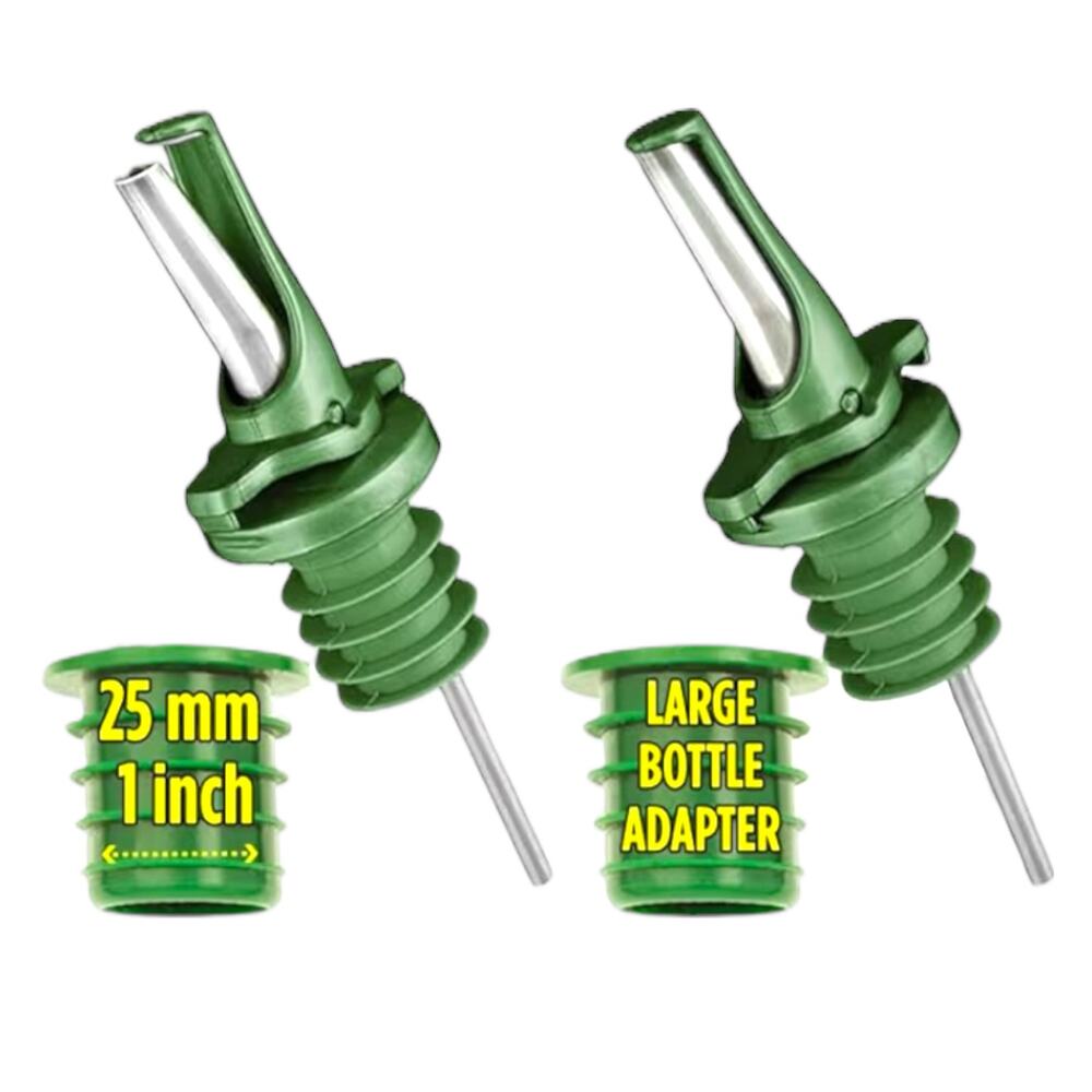 NWT 2 Pack Olive Oil Spout for Olive Oil Dispensers One Handed Open & Close Cap